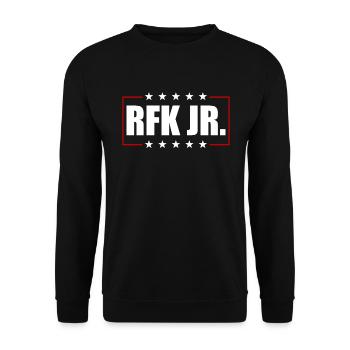 Robert Kennedy Jr. f�r Pr�sident '24 RFK Jr. 2024 - Unisex Pullover - Schwarz - Vorne - Alina (178cm) & Michal (187cm)
