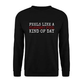 F�hlt sich wie ein offener �bler Art von Tagesbask - Unisex Pullover - Schwarz - Vorne - Alina (178cm) & Michal (187cm)