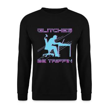 St�rungen sein trippin lustiger Computerprogrammie - Unisex Pullover - Schwarz - Vorne - Alina (178cm) & Michal (187cm)
