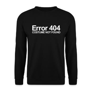 Fehler 404 Kost�m nicht als lustiger Halloween -Fe - Unisex Pullover - Schwarz - Vorne - Alina (178cm) & Michal (187cm)