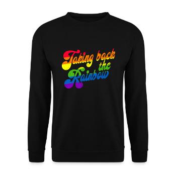 Den Regenbogen zur�cknehmennehmen - Unisex Pullover - Schwarz - Vorne - Alina (178cm) & Michal (187cm)