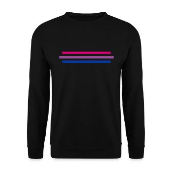 Bisexuelle Flaggenfarben LGBTQ Pride stolze bisexu - Unisex Pullover - Schwarz - Vorne - Alina (178cm) & Michal (187cm)