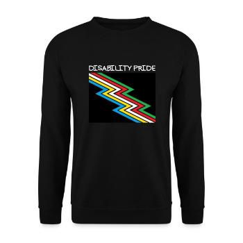 Behinderung Pride Month Awareness Disability Flagg - Unisex Pullover - Schwarz - Vorne - Alina (178cm) & Michal (187cm)
