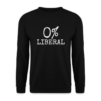 0% liberaler Nullprozent liberal anti liberal - Unisex Pullover - Schwarz - Vorne - Alina (178cm) & Michal (187cm)