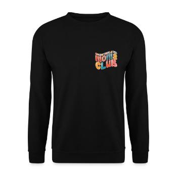�berstimulierte MOMS Club Frauen �berstimuliert �b - Unisex Pullover - Schwarz - Vorne - Alina (178cm) & Michal (187cm)