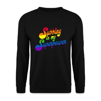 Subbing ist mein Rainbow Sub -Lehrer des Supermach - Unisex Pullover - Schwarz - Vorne - Alina (178cm) & Michal (187cm)