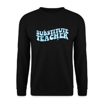 Ersatzlehrer zur�ck zum Schulsublehrer - Unisex Pullover - Schwarz - Vorne - Alina (178cm) & Michal (187cm)