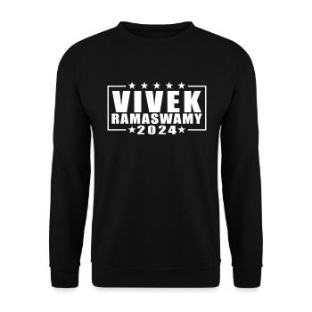 Vivek Ramaswamy 2024 President Vivek 24 Vivek 2024 - Unisex Sweatshirt - black - Front - Alina (178cm) & Michal (187cm)
