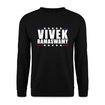 Vivek Ramaswamy 2024 President Vivek 24 Vivek 2024 - Unisex Sweatshirt - black - Front - Alina (178cm) & Michal (187cm)