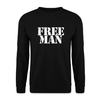 Freier Mann Freiheit Liberty Anti-Wich Männer frei - Unisex Pullover - Schwarz - Vorne - Alina (178cm) & Michal (187cm)