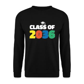 Class of 2036 back to school kindergarten teacher - Unisex Sweatshirt - black - Front - Alina (178cm) & Michal (187cm)
