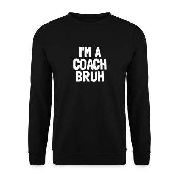 Je suis un entraîneur bruh drôle garçon d’Halloween - Sweat-shirt Unisexe - noir - Devant - Alina (178cm) & Michal (187cm)