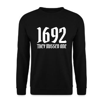 Salem 1692 They missed a witch occult a ve - Unisex Sweatshirt - black - Front - Alina (178cm) & Michal (187cm)