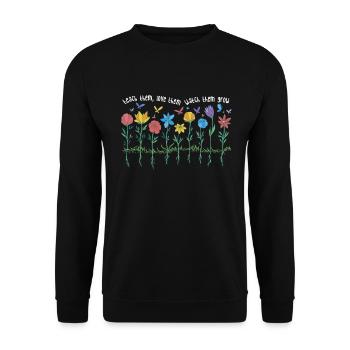 Lehren Sie ihnen, sie zu lieben, wie sie zusehen,w - Unisex Pullover - Schwarz - Vorne - Alina (178cm) & Michal (187cm)