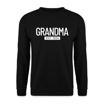 Oma Est. 2024 Neue Großelternteil der Großelternte - Unisex Pullover - Schwarz - Vorne - Alina (178cm) & Michal (187cm)