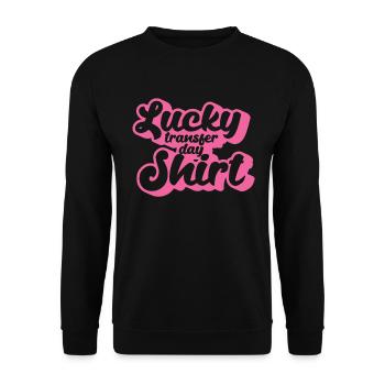 Lucky Transfer Day Shirt Frauen IVF Transfer Tag - Unisex Pullover - Schwarz - Vorne - Alina (178cm) & Michal (187cm)