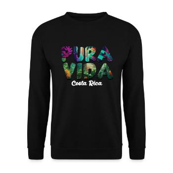Pura Vida Costa Rica Costa Rican Roots Costa RicaP - Unisex Pullover - Schwarz - Vorne - Alina (178cm) & Michal (187cm)