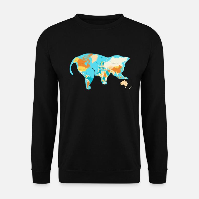 World ist eine Katze, die mit der australischen Ge - Unisex Pullover - Schwarz