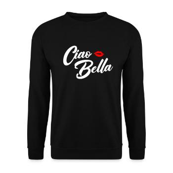 Ciao Bella Italienisch Hallo Auf Wiedersehen besuc - Unisex Pullover - Schwarz - Vorne - Alina (178cm) & Michal (187cm)