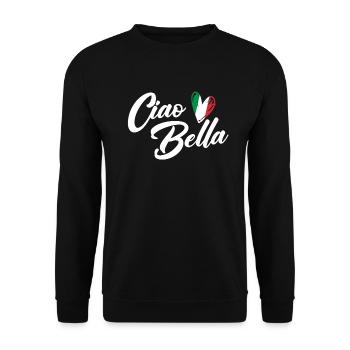 Ciao Bella Italienisch Hallo Auf Wiedersehen besuc - Unisex Pullover - Schwarz - Vorne - Alina (178cm) & Michal (187cm)