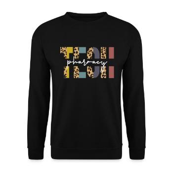 Pharmazie Tech Cheetah Frauen Apotheken Techniker - Unisex Pullover - Schwarz - Vorne - Alina (178cm) & Michal (187cm)