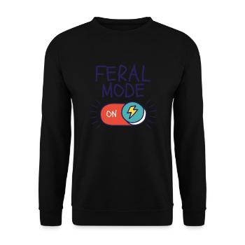 Wildmodus auf lustigen sarkastischen wilden Wildmo - Unisex Pullover - Schwarz - Vorne - Alina (178cm) & Michal (187cm)