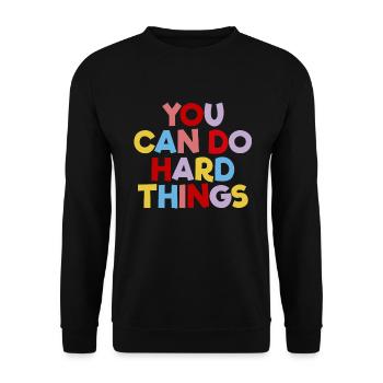 Sie können harte Dinge tun, die Lehrer inspirieren - Unisex Pullover - Schwarz - Vorne - Alina (178cm) & Michal (187cm)