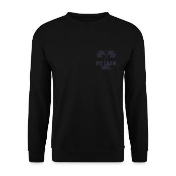 Pit -Crew Girl Racing Enthusiast Racer Geburtstag - Unisex Pullover - Schwarz - Vorne - Alina (178cm) & Michal (187cm)
