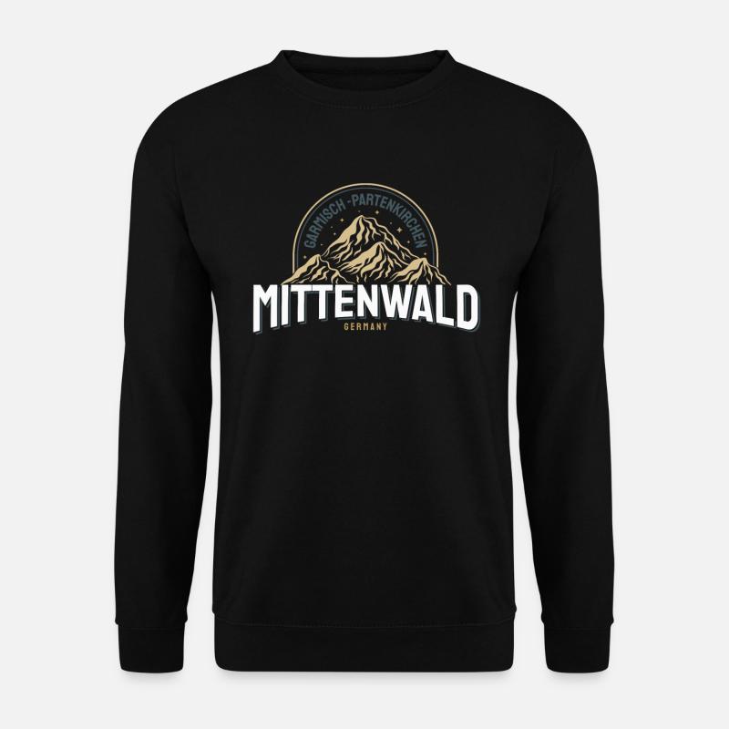 Mittenwald Deutschland Europa Urlaub Mittenwald - Unisex Pullover - Schwarz
