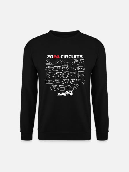 Formel Rennen 2024 Schaltkreise Rennwagenformel - Unisex Pullover - Schwarz