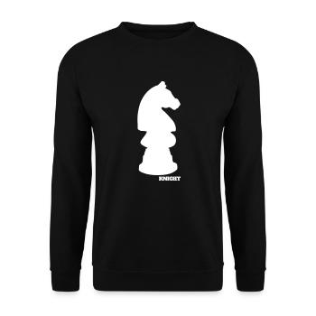 Ritter Kostüm Schachspiel Spieler Black Knight - Unisex Pullover - Schwarz - Vorne - Alina (178cm) & Michal (187cm)