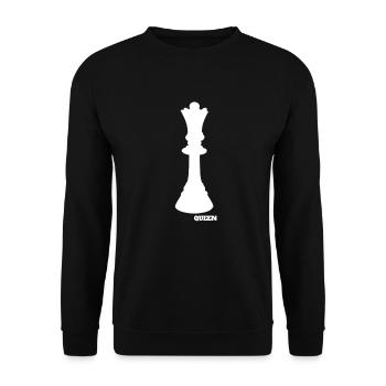 Königin Kostüm Schachspiel Schachspieler Black Que - Unisex Pullover - Schwarz - Vorne - Alina (178cm) & Michal (187cm)