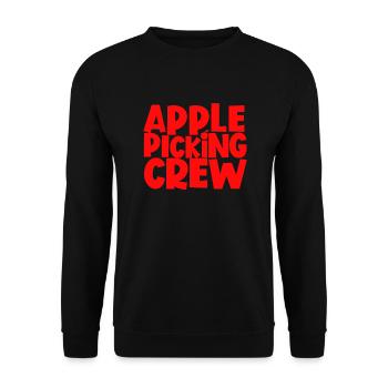 Apple Picking Crew Apple Picking Day Apple Picking - Unisex Pullover - Schwarz - Vorne - Alina (178cm) & Michal (187cm)