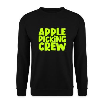 Apple Picking Crew Apple Picking Day Apple Picking - Unisex Pullover - Schwarz - Vorne - Alina (178cm) & Michal (187cm)