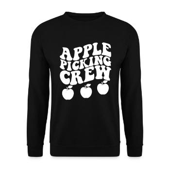Apple Picking Crew Apple Orchard Apple Picking - Unisex Pullover - Schwarz - Vorne - Alina (178cm) & Michal (187cm)