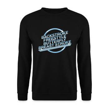 Schwimmschläge lustige Schwimmteam Schwimmschläge - Unisex Pullover - Schwarz - Vorne - Alina (178cm) & Michal (187cm)