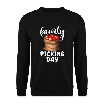 Familie der Familie Picking Day Apfelpflücke Tag A - Unisex Pullover - Schwarz - Vorne - Alina (178cm) & Michal (187cm)