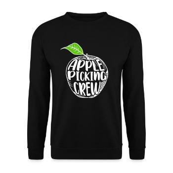 Apple Picking Crew Apple Orchard Gift Picking Crew - Unisex Pullover - Schwarz - Vorne - Alina (178cm) & Michal (187cm)