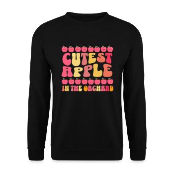 Süßester Apfel im Obstgarten Apfel, der Kinder pfl - Unisex Pullover - Schwarz - Vorne - Alina (178cm) & Michal (187cm)