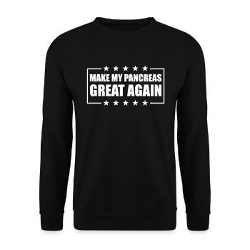 Machen Sie meine Bauchspeicheldrüse wieder großart - Unisex Pullover - Schwarz - Vorne - Alina (178cm) & Michal (187cm)