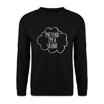 Stellen Sie sich vor, ich bin ein fauler Halloween - Unisex Pullover - Schwarz - Vorne - Alina (178cm) & Michal (187cm)