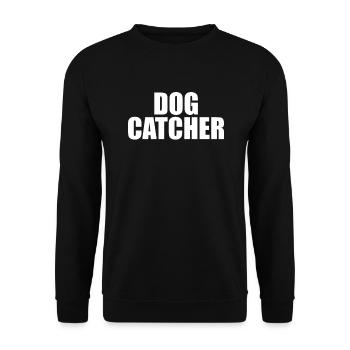 Hundefänger Tierkontrolle Halloween Hundefänger - Unisex Pullover - Schwarz - Vorne - Alina (178cm) & Michal (187cm)