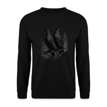 Mord an Krähen Edgar Allan Poe versuchte Mord - Unisex Pullover - Schwarz - Vorne - Alina (178cm) & Michal (187cm)