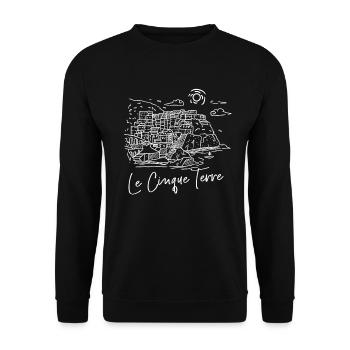 Le Cinque Terre Italien Europa Urlaubsreise - Unisex Pullover - Schwarz - Vorne - Alina (178cm) & Michal (187cm)