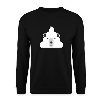 Eisbär Poop Weihnachten Emoticon Kids Polar Bär - Unisex Pullover - Schwarz - Vorne - Alina (178cm) & Michal (187cm)