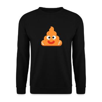 Lebkuchenkacke Weihnachten Emoticon Cookie PoopGin - Unisex Pullover - Schwarz - Vorne - Alina (178cm) & Michal (187cm)