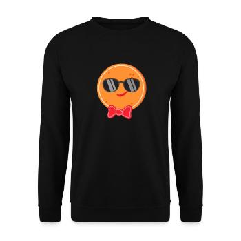 Lebkuchen Mann Emoticons cooler Lebkuchenlustige E - Unisex Pullover - Schwarz - Vorne - Alina (178cm) & Michal (187cm)