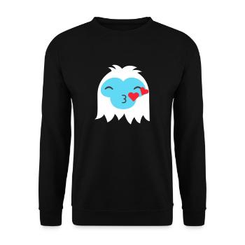 Küsse abscheuliche Schneemann Emoticon blasennochk - Unisex Pullover - Schwarz - Vorne - Alina (178cm) & Michal (187cm)