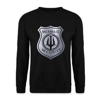 Sirène Sécurité Logo Merman Costume SecurityMeerj - Sweat-shirt Unisexe - noir - Devant - Alina (178cm) & Michal (187cm)