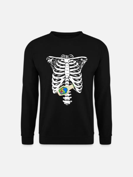 Skelett Rippcage Ranch Lustige Ranch DressingSkele - Unisex Pullover - Schwarz